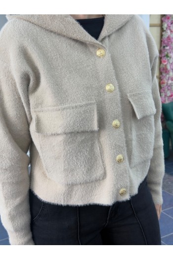 Premium Seri Gold Düğmeli Yumoş Ceket 